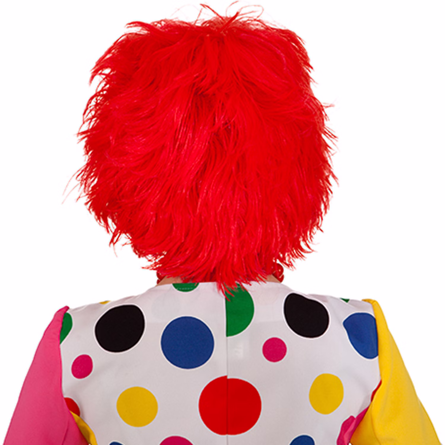 Perücke Clown Rot Clownsperücke für Erwachsene von Hinten