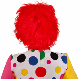 Perücke Clown Rot Clownsperücke für Erwachsene Kostüm-Zubehör Fasching Karneval Mottoparty Zirkus Perücke Clown Rot Clownsperücke für Erwachsene von Hinten
