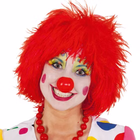 Perücke Clown Rot Clownsperücke für Erwachsene Kostüm-Zubehör Fasching Karneval Mottoparty Zirkus Perücke Clown Rot Clownsperücke für Erwachsene von Vorne
