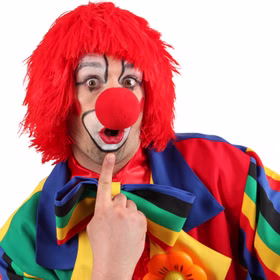 Perücke Clown Rot Clownsperücke für Erwachsene Kostüm-Zubehör Fasching Karneval Mottoparty Zirkus Perücke Clown Rot Clownsperücke für Erwachsene von Vorne
