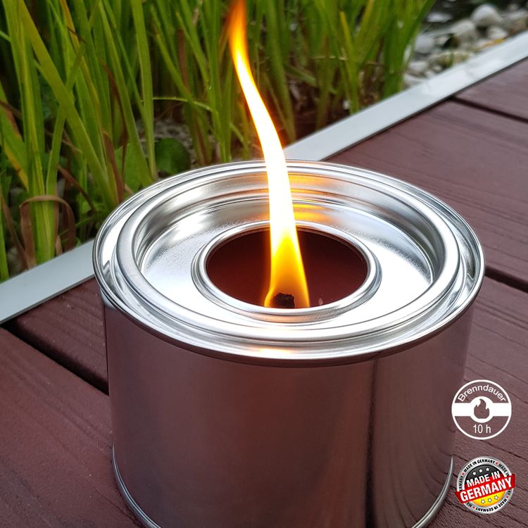 Fackeltopf mit 10h Brennzeit Flammenschale Feuertopf Gartendeko