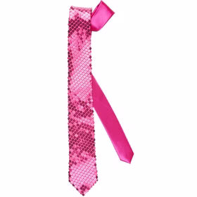Pailletten Krawatte pink Schlips Binder Fasching Karneval Casino Las Vegas Party