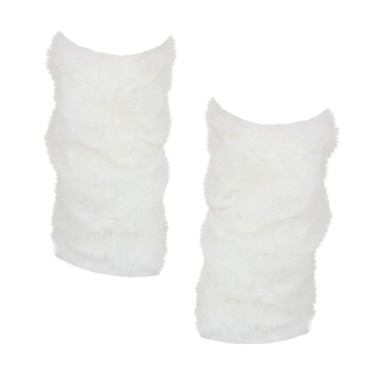 Fellstulpen weiß Plüschstulpen Eskimo für Damen Fellstulpen weiß Plüschstulpen Eskimo für Damen Alaska Inuit Indianer Hippie Steinzeit Kostüm-Zubehör Fasching Hippie Mottoparty