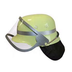 Feuerwehr-Helm mit Klappvisier KW 57 cm für Kinder gelb Kostüm-Zubehör Fasching Karneval Mottoparty Feuerwehrmann Kinderfasching Kindergeburtstag