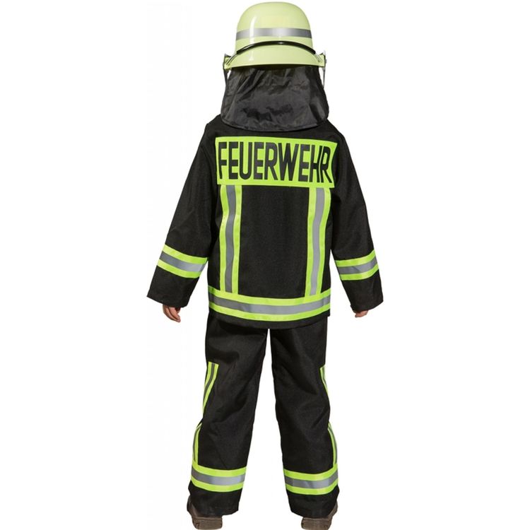 Feuerwehr-Helm mit Klappvisier KW 57 cm für Kinder gelb Kostüm-Zubehör Fasching Karneval Mottoparty Feuerwehrmann Kinderfasching Kindergeburtstag