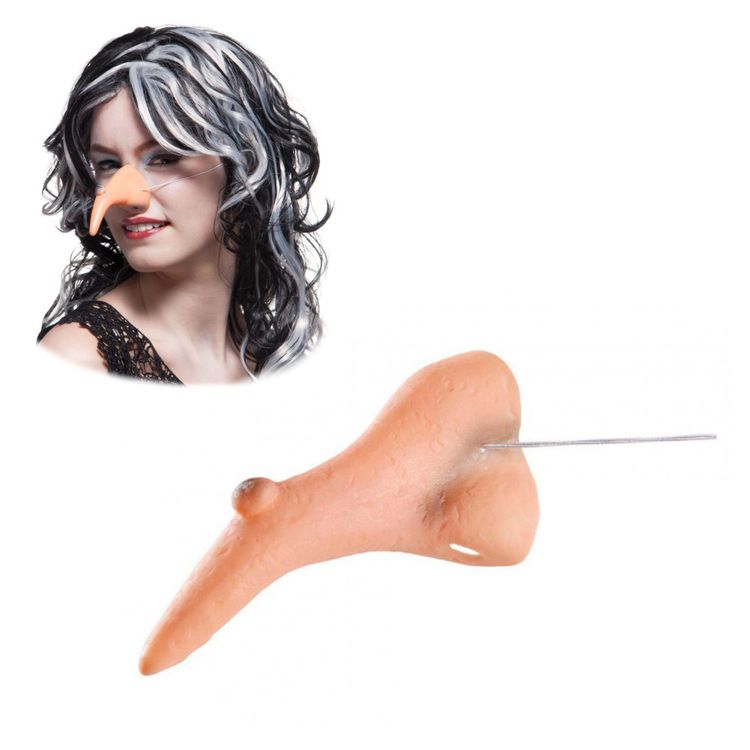 Hexennase mit Warze 9 cm lang Kostüm-Zubehör Hexen Nase Kostüm-Zubehör unisex Kostüm Halloween Fasching Karneval Mottoparty Accessoire