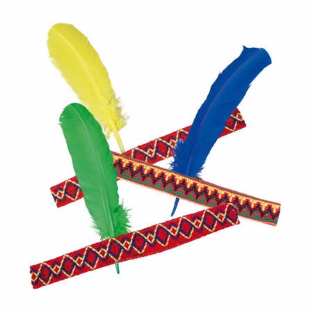 Indianer-Stirnband mit Feder für Kinder Kostüm-Zubehör verschiedene Farben Fasching Karneval Mottoparty Kindergeburtstag Indianer-Stirnband mit Feder für Kinder Kostüm-Zubehör verschiedene Farben Fasching Karneval Mottoparty Kindergeburtstag