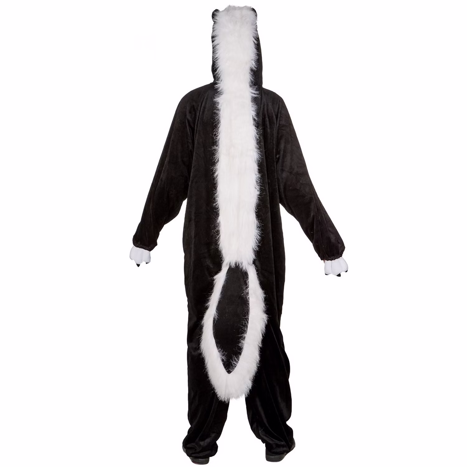 Stinktier Kostüm Skunky für Herren Gr. 54- 58 schwarz weiß Tier Tierkostüm Plüsch Fasching Karneval Mottoparty