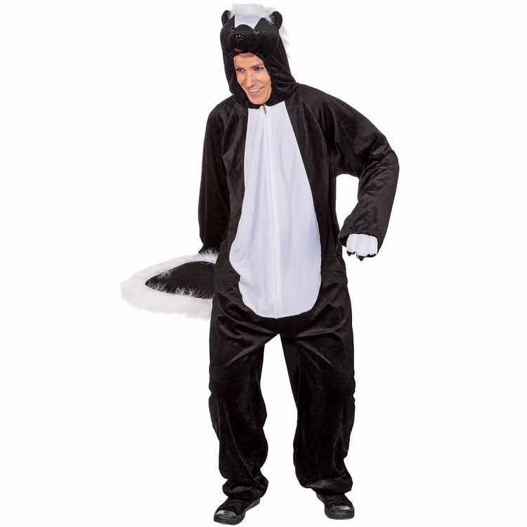 Stinktier Kostüm Skunky für Herren Gr. 54- 58 schwarz weiß Tier Tierkostüm Plüsch Fasching Karneval Mottoparty Stinktier Kostüm Skunky für Herren Gr. 54- 58 schwarz weiß Tier Tierkostüm Plüsch Fasching Karneval Mottoparty