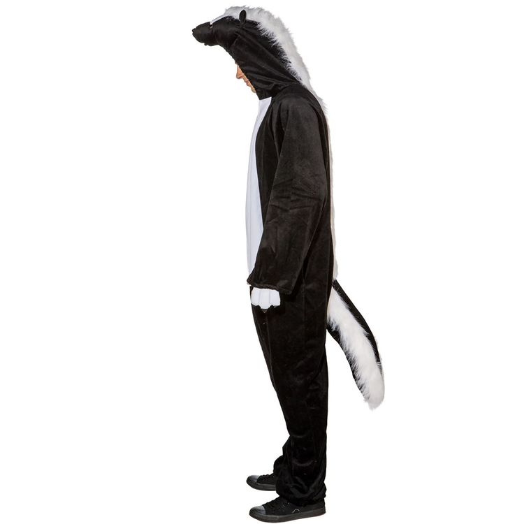 Stinktier Kostüm Skunky für Herren Stinktier Kostüm Skunky für Herren Gr. 54- 58 schwarz weiß Tier Tierkostüm Plüsch Fasching Karneval Mottoparty