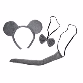 Maus Zubehör-Set graue Maus 3-tlg. Kostüm-Zubehör für Damen Tier Tierkostüm Fasching Karneval Mottoparty Maus Zubehör-Set graue Maus 3-tlg. Kostüm-Zubehör für Damen Tier Tierkostüm Fasching Karneval Mottoparty