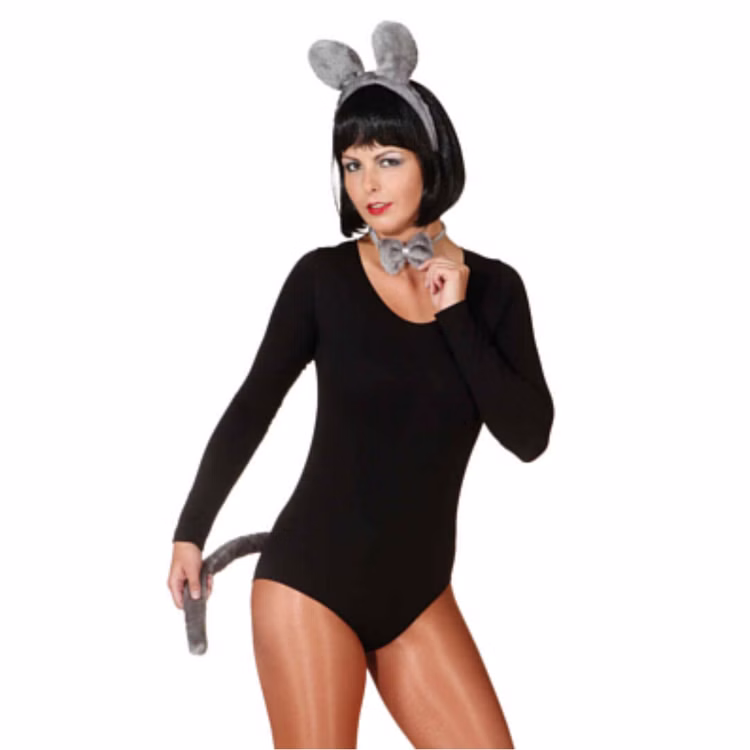Maus Zubehör-Set graue Maus 3-tlg. Kostüm-Zubehör für Damen Tier Tierkostüm Fasching Karneval Mottoparty Maus Zubehör-Set graue Maus 3-tlg. Kostüm-Zubehör für Damen Tier Tierkostüm Fasching Karneval Mottoparty