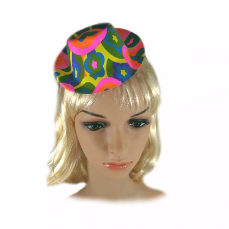 Flower Power Mini Hut bunt Unisex Kostüm-Zubehör Fasching Karneval Hippie Mottoparty Flower Power Mini Hut bunt Unisex Kostüm-Zubehör Fasching Karneval Hippie Mottoparty