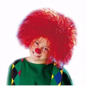 Kobold Perücke frecher Muckel für Kinder Onesize orange Clown Struwwelpeter Karlinchen Sam Fasching Karneval Mottoparty Kinderfasching
