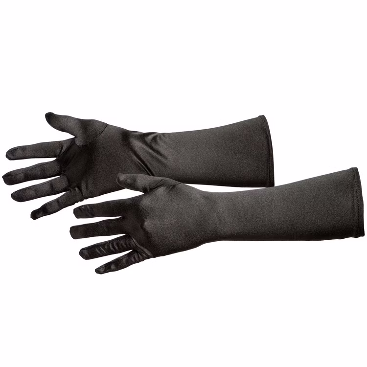 Satin-Handschuhe schwarz 40cm lang für Damen Kostüm-Zubehör 20er Jahre Burlesque Tier Tierkostüm Accessoire Fasching Karneval Mottoparty Satin-Handschuhe schwarz 40cm lang für Damen Kostüm-Zubehör 20er Jahre Burlesque Tier Tierkostüm Accessoire Fasching Karneval Mottoparty