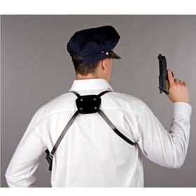Schulterholster Polizist Pistolenhalfter Polizei Kostüm-Zubehör für Erwachsene Fasching Karneval Mottoparty Accessoire