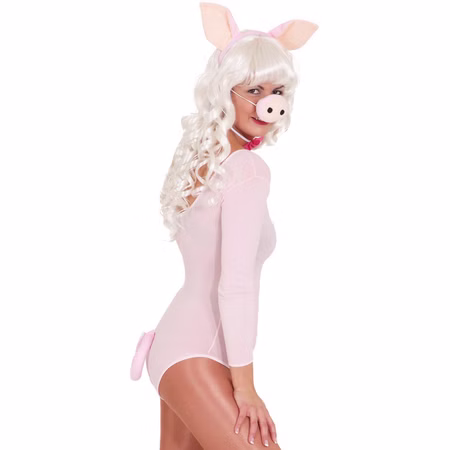 Schweine Kostüm-Zubehör Set aus Haarreif Nase und Schwanz Accessoire Tier Schweinchen Sau Fasching Karneval Mottoparty JGA Schweine Kostüm-Zubehör Set aus Haarreif Nase und Schwanz Accessoire Tier Schweinchen Sau Fasching Karneval Mottoparty JGA