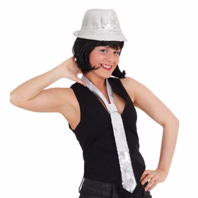 Pailletten Krawatte Silber Langbinder Schlips für Erwachsene Kostüm-Zubehör Fasching Karneval Mottoparty JGA Accessoire Schlagermove Casino Las Vegas Pailletten Krawatte Silber Langbinder Schlips für Erwachsene Kostüm-Zubehör Fasching Karneval Mottoparty JGA Accessoire Schlagermove Casino Las Vegas