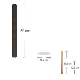 Fackel 90 Min. Brenndauer Tuchfackel mit Tropfschutz 60cm lang Wanderung Lagefeuer Fackeln Fackelumzug Fackelwanderung Garten-Deko Party