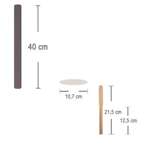 Wachsfackel 70 Min. Brenndauer Fackel 40 cm lang Wanderung Fackelumzug Tuchfackel Fackelwanderung Gartenfeuer Party Deko 