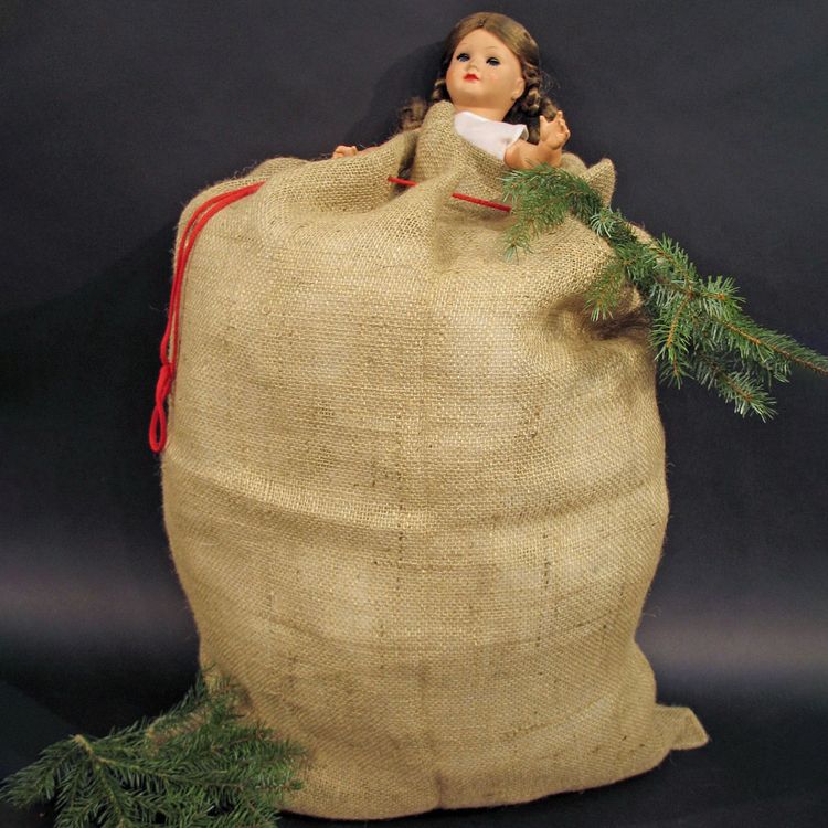 Weihnachtsmann-Sack 90 x 60 cm unbedruckt Jutesack für Geschenke Weihnachten Weihnachtssack Jutebeutel Geschenkesack Deko Advent 