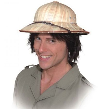 Safari-Hut Tropenhelm KW 60 cm Stroh-Hut Dschungel für Erwachsene