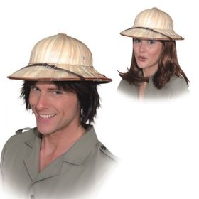 Safari-Hut Tropenhelm KW 60 cm Stroh-Hut Dschungel für Erwachsene Kostüm-Zubehör Fasching Karneval Mottoparty Paar- und Gruppenkostüme Accessoire