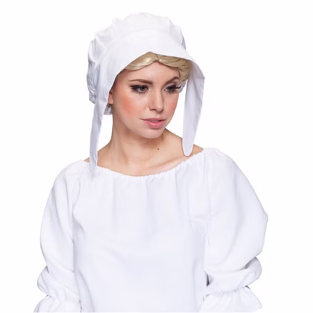 Mittelalter Haube Magd weiß Bäuerin Kostüm-Zubehör für Damen Fasching Karneval Mottoparty Mittelalterfest Mittelaltermarkt Accessoire Kopfbedeckung Mittelalter Haube Magd weiß Bäuerin Kostüm-Zubehör für Damen Fasching Karneval Mottoparty Mittelalterfest Mittelaltermarkt Accessoire Kopfbedeckung