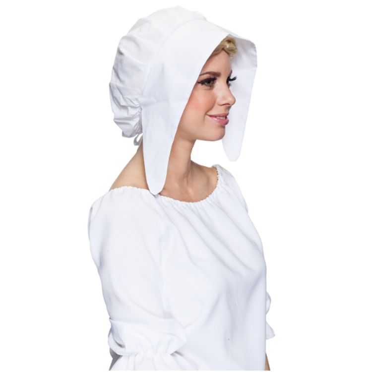 Mittelalter Haube Magd weiß Bäuerin Kostüm-Zubehör für Damen Mittelalter Haube Magd weiß Bäuerin Kostüm-Zubehör für Damen Fasching Karneval Mottoparty Mittelalterfest Mittelaltermarkt Accessoire Kopfbedeckung