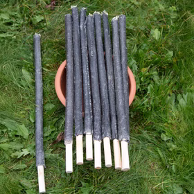 10x Fackeln 120 Min. Brennzeit 65 cm lang Wanderung 2 h Fackel Wachstuchfackel lange Brenndauer Garten Deko Sommer-Party Grillabend Fackelwanderung
