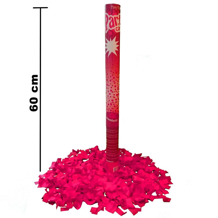 Konfettikanone 60 cm, Shooter in verschiedenen Farben Konfettishooter weiss 60cm, Feuerwerk für Geburtstage ohne Genehmigung Indoor Feuerwerk