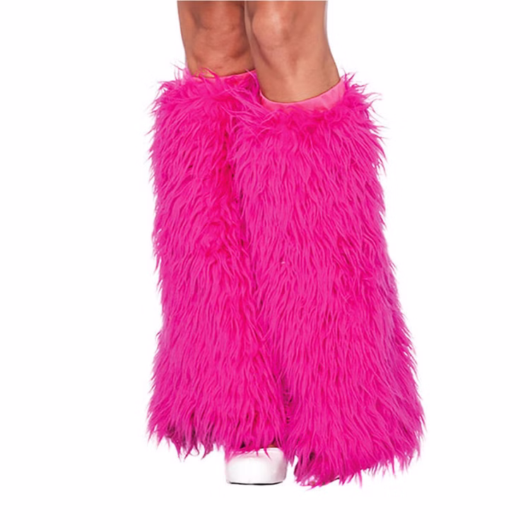 Fellstulpen pink aus Plüsch Zubehör 70er Jahre Kostüm Hippie Flower Power Fasching Karneval Mottoparty Fellstulpen pink aus Plüsch Zubehör 70er Jahre Kostüm Hippie Flower Power Fasching Karneval Mottoparty