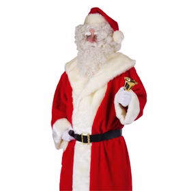Weihnachtsmann Kostüm Deluxe mit Mantel Mütze Gürtel für Herren Onesize rot Weihnachten Heiligabend Santa Claus Nikolaus