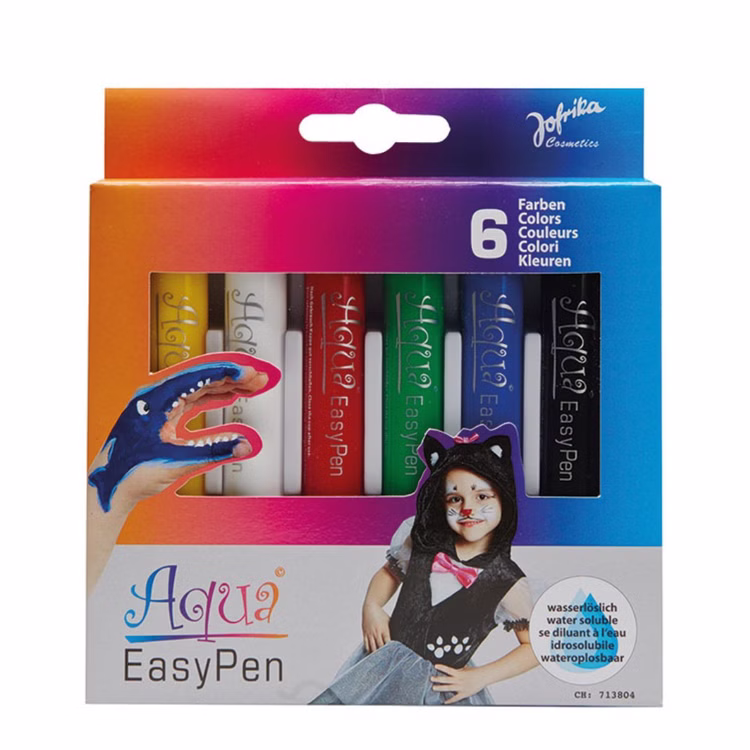 Schminkstifte Aqua Pen Wasserfarben 6 Stück Kostüm-Zubehör Kinder-Schminke Schminken Fasching Karneval Mottoparty Kinder-Geburtstag Kinder-Fasching Schminkstifte Aqua Pen Wasserfarben 6 Stück Kostüm-Zubehör Kinder-Schminke Schminken Fasching Karneval Mottoparty Kinder-Geburtstag Kinder-Fasching