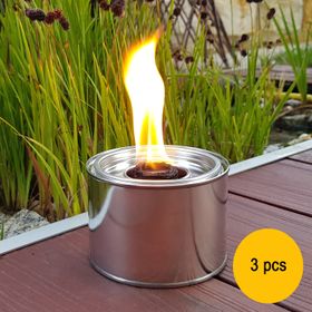 3 Fackeltöpfe Outdoor Kerzen Partyfeuer 4 Stunden Brennzeit Fackeltopf Gartenparty Gartenfeuer