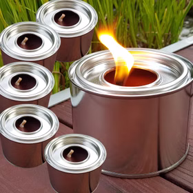 5 Fackeltöpfe Outdoor Kerzen Partyfeuer 10 Stunden Brennzeit Fackeltopf Gartenparty Gartenfeuer