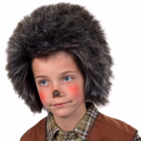 Igel Perücke Mecki braun-grau für Kinder und Erwachsene Kostüm-Zubehör Fasching Karneval Mottoparty Kinderfasching