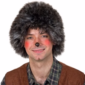 Igel Perücke Mecki braun-grau für Kinder und Erwachsene Kostüm-Zubehör Fasching Karneval Mottoparty Kinderfasching