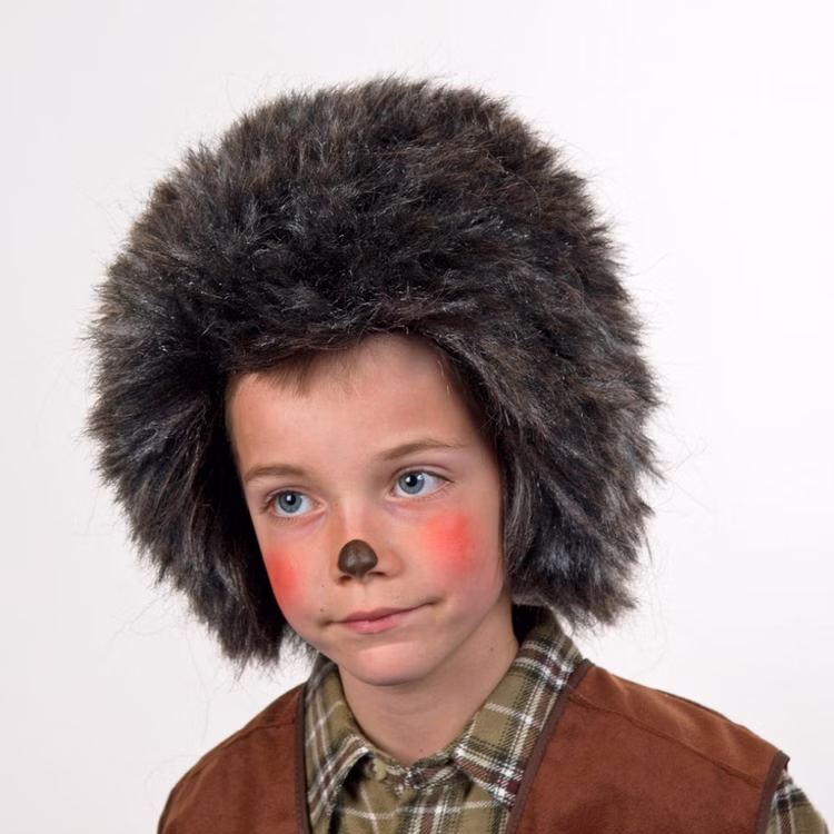 Igel Perücke Mecki Braun-Grau KW 51-57 cm für Kinder und Erwachsene Kostüm-Zubehör Fasching Karneval Mottoparty Kinderfasching Igel Perücke Mecki braun-grau für Kinder und Erwachsene Kostüm-Zubehör Fasching Karneval Mottoparty Kinderfasching