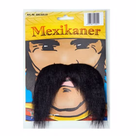 Mexikaner Bart Schnauzer schwarz selbstklebend für Herren Kostüm-Zubehör Fasching Karneval Mottoparty Mexikaner Bart Schnauzer schwarz selbstklebend für Herren Kostüm-Zubehör Fasching Karneval Mottoparty