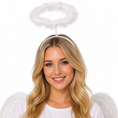 Heiligenschein Haarreif Weiß Engel Kostüm Zubehör Weihnachten & Krippenspiel