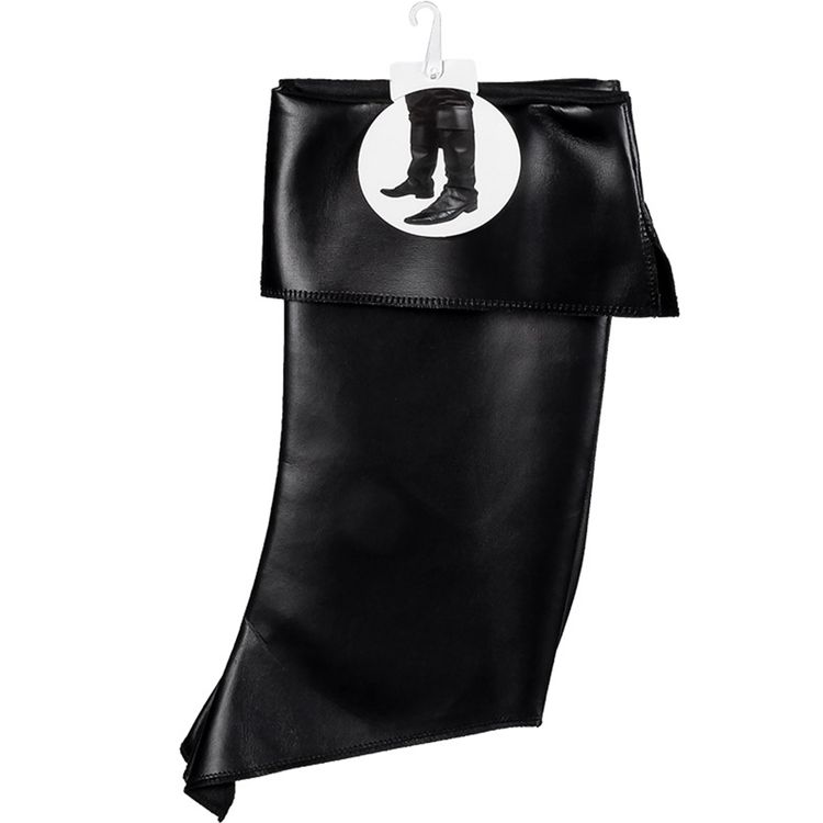 Schlichte Gamaschen schwarz Stiefelstulpen Jäger Weihnachtsmann für Herren Kostüm-Zubehör Fasching Karneval Mottoparty Weihnachtsmann-Zubehör Mittelalter