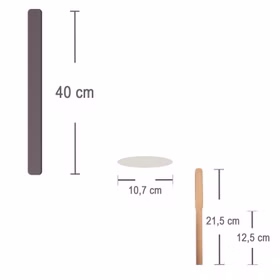 50x Hochwertige Fackeln made in Germany 70 Min. Brennzeit 40cm lang Pechfackel Wachsfackel Fackeln Fackelwanderung Party Deko Garten-Deko