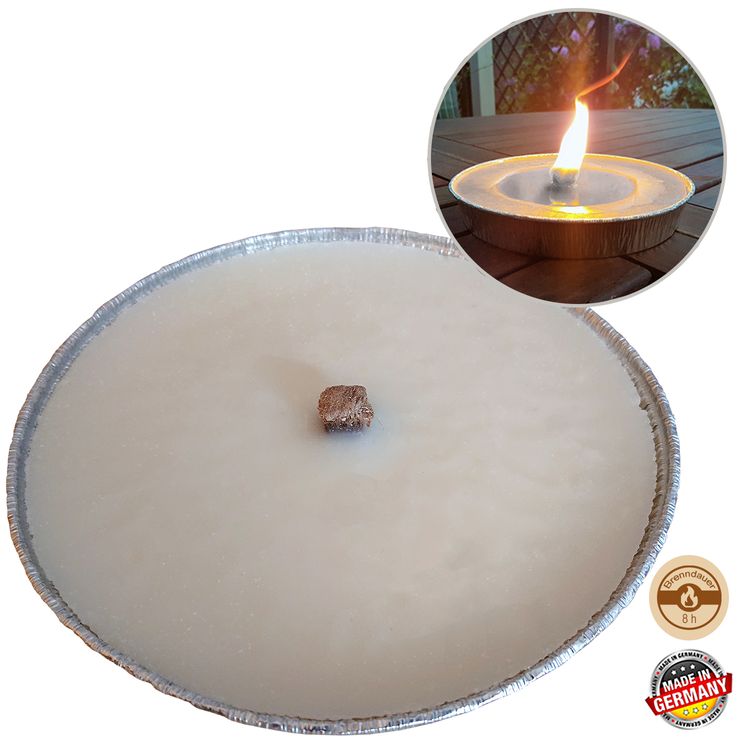 Flammschale mit 7 Stunden Brennzeit Flammschale mit 8 Stunden Brennzeit Garten Dekoration XXL Kerze Partyfeuer Deko Tischdeko Gartenlicht Outdoorkerze