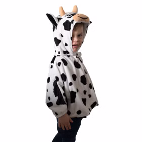 Kuh Kostüm Klara Gr. 104 schwarz-weiß mit Kapuze Kälbchen Umhang für Kinder Tier Tierkostüm für Mädchen und Jungen Unisex-Kostüm Fasching Karneval Mottoparty Kinderfasching Kuh Kostüm Klara Gr. 104 schwarz-weiß mit Kapuze Kälbchen Umhang für Kinder Tier Tierkostüm für Mädchen und Jungen Unisex-Kostüm Fasching Karneval Mottoparty Kinderfasching