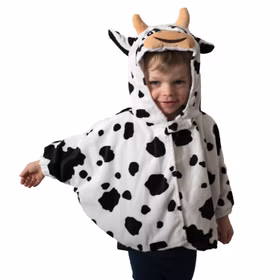 Kuh Kostüm Klara Gr. 104 schwarz-weiß mit Kapuze Kälbchen Umhang für Kinder Tier Tierkostüm für Mädchen und Jungen Unisex-Kostüm Fasching Karneval Mottoparty Kinderfasching Kuh Kostüm Klara Gr. 104 schwarz-weiß mit Kapuze Kälbchen Umhang für Kinder Tier Tierkostüm für Mädchen und Jungen Unisex-Kostüm Fasching Karneval Mottoparty Kinderfasching