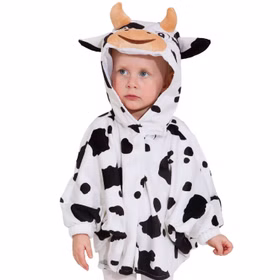 Kuh Kostüm Klara Gr. 104 schwarz-weiß mit Kapuze Kälbchen Umhang für Kinder Tier Tierkostüm für Mädchen und Jungen Unisex-Kostüm Fasching Karneval Mottoparty Kinderfasching Kuh Kostüm Klara Gr. 104 schwarz-weiß mit Kapuze Kälbchen Umhang für Kinder Tier Tierkostüm für Mädchen und Jungen Unisex-Kostüm Fasching Karneval Mottoparty Kinderfasching