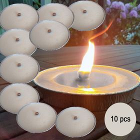 10 Flammschalen mit 8 Stunden Brennzeit Garten Dekoration XXL Kerze Partyfeuer Deko Tischdeko Gartenlicht 10 Stück Outdoorkerze