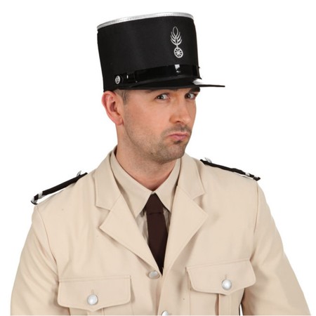 Polizei Mütze schwarz 61 x 13 cm französischer Polizeimütze für Erwachsene
