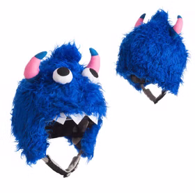 Skihelm Cover Schneemonster blau Snowboardhelm Skifasching Helm Überzug